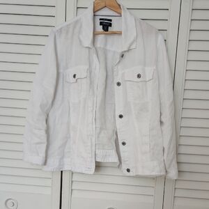 100% Linen White Jacket